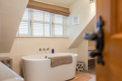 Free standing bath at Esk View, Whitby