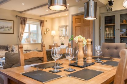 The dining table at Esk View, Whitby