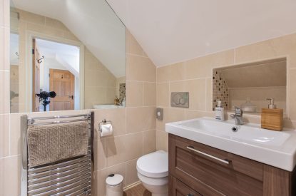 A bathroom at Primrose Cottage, Yorkshire