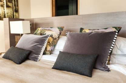 A king sized bedroom at Lake View Lodge, Lake District