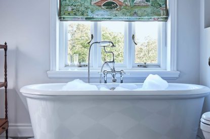 The free standing bath at Ty Culfor, Anglesey