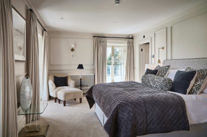 A super king sized bedroom at Ty Culfor, Anglesey