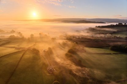 Stunning countryside views at Hay Barn, Powys