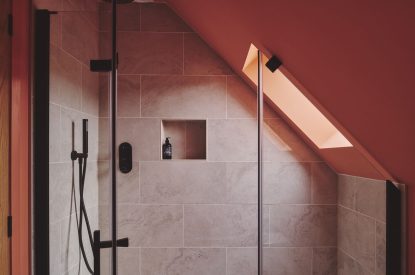 A bathroom at Hay Barn, Powys