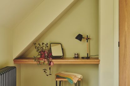 A king size bedroom at Hay Barn, Powys