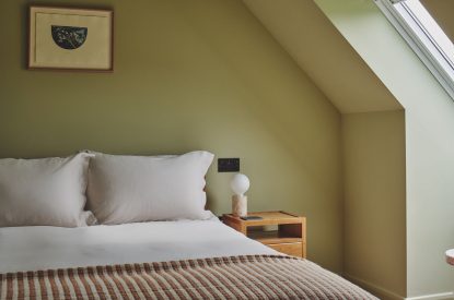 A king size bedroom at Hay Barn, Powys
