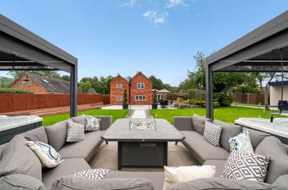 The outdoor seating area at Forge Cottage, Staffordshire