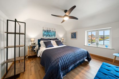 A king-size bedroom at Forge Cottage, Staffordshire