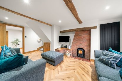 The living room at Forge Cottage, Staffordshire