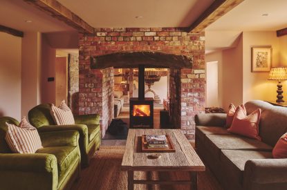 The living room at Mill House, Powys