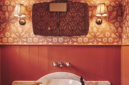 The cloakroom at Mill House, Powys