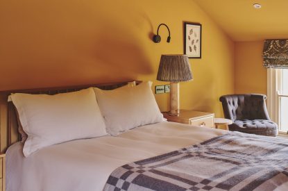 A king size bedroom at Mill House, Powys