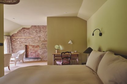 A king size bedroom at Mill House, Powys