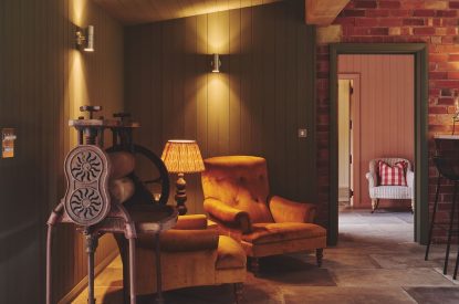 The bar area at Mill House, Powys