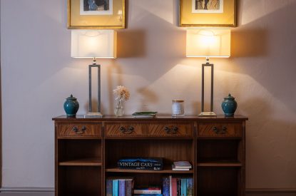 The living room at Wyvern House, Shropshire