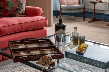 The living room at Wyvern House, Shropshire