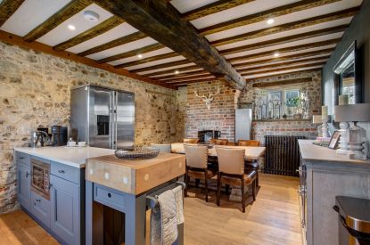 The dining kitchen at Reeves Cottage. Essex