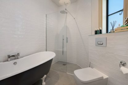 The bathroom at Priory Lodge, Essex