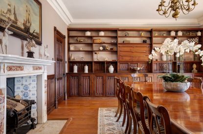 The dining room at Darcy Hall, Essex 