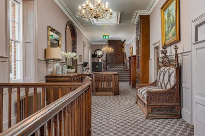 The upstairs landing at Darcy Hall, Essex 