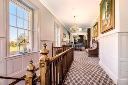The upstairs landing at Darcy Hall, Essex 