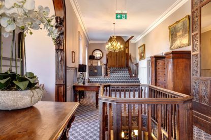 The upstairs landing at Darcy Hall, Essex 