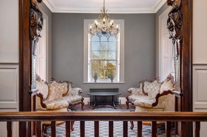 A seating area at Darcy Hall, Essex 