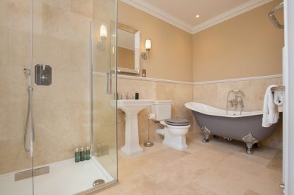 A bathroom at Darcy Hall, Essex 