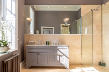 A bathroom at Darcy Hall, Essex 