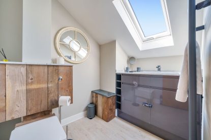 The shower room at Lightkeepers Cottage, Cornwall