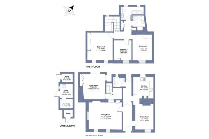 The floor plan at Mariner's Cottage, Cornwall