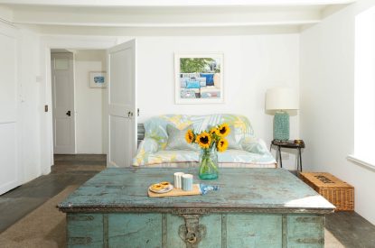 The living room at Mariner's Cottage, Cornwall