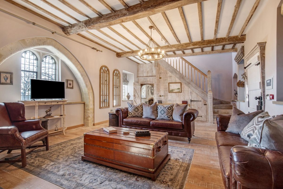 The living room at The Priory Gatehouses, Essex