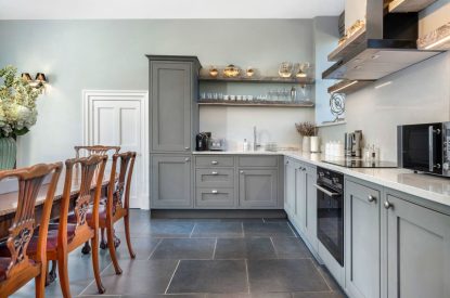 The dining kitchen at The Priory Gatehouses, Essex