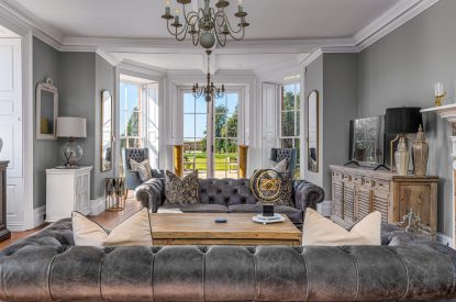 The sitting room at The Priory Estate, Essex