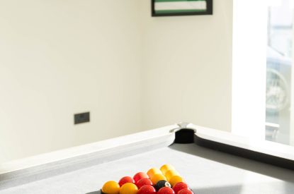 The games room at Panorama Point, Cornwall