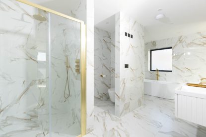 A bathroom at Panorama Point, Cornwall