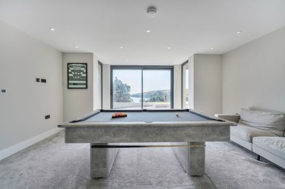 The games room at Panorama Point, Cornwall