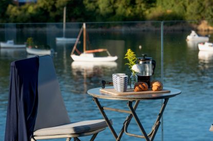 Outdoor dining by the sea at Sea Island, Cornwall