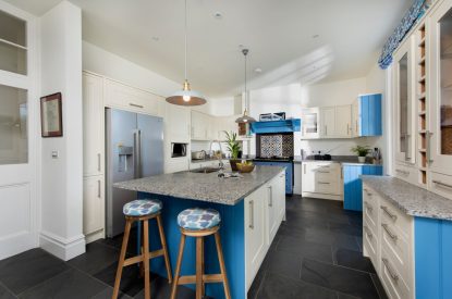 The kitchen at Sea Island, Cornwall