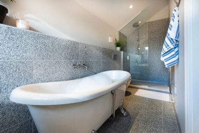 The roll top bath at Sea Island, Cornwall