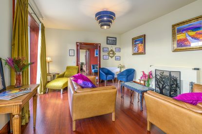 The drawing room at An Taigh Geal, Argyll and Bute