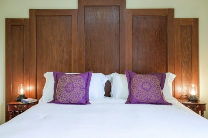 A super-king size bedroom at An Taigh Geal, Argyll and Bute