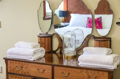 A super-king size bedroom at An Taigh Geal, Argyll and Bute