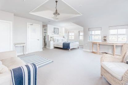 A double bedroom at Harbourview House, Cornwall