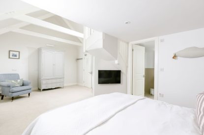 A double bedroom at Harbourview House, Cornwall