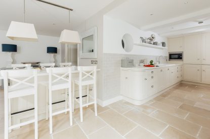 The kitchen at Harbourview House, Cornwall