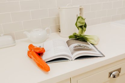 The kitchen at Harbourview House, Cornwall