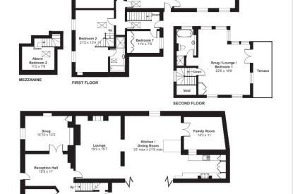 The floorplan of Harbourview House, Cornwall