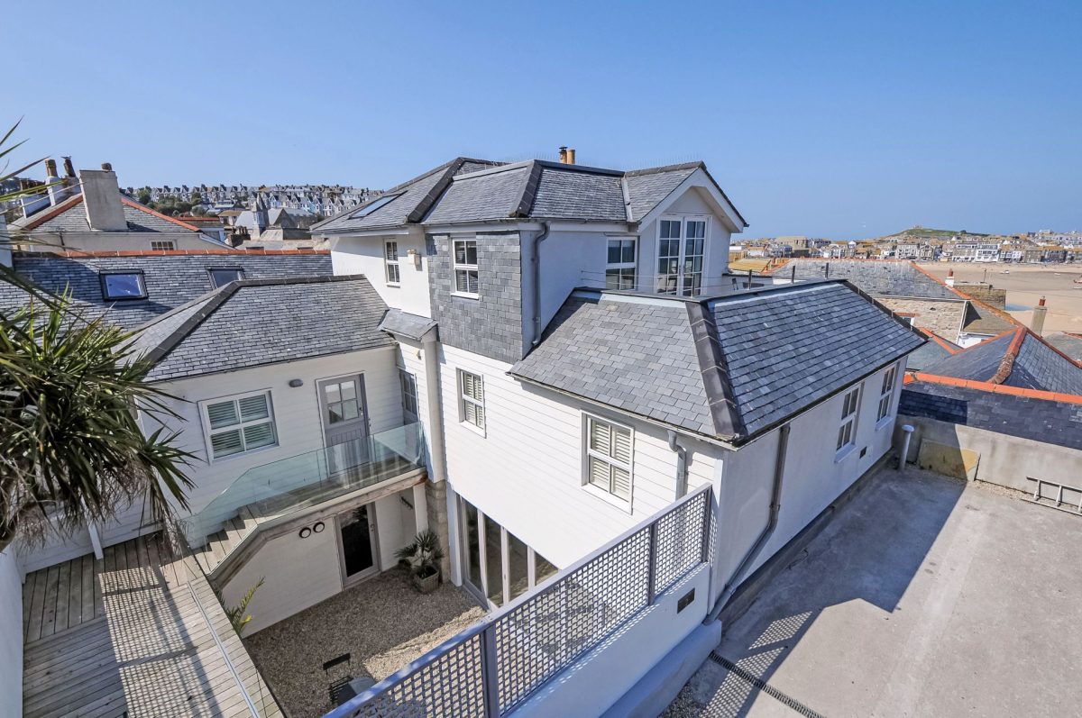 The terraces at Harbourview House, Cornwall